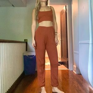 Waffle Knit Lounge Set